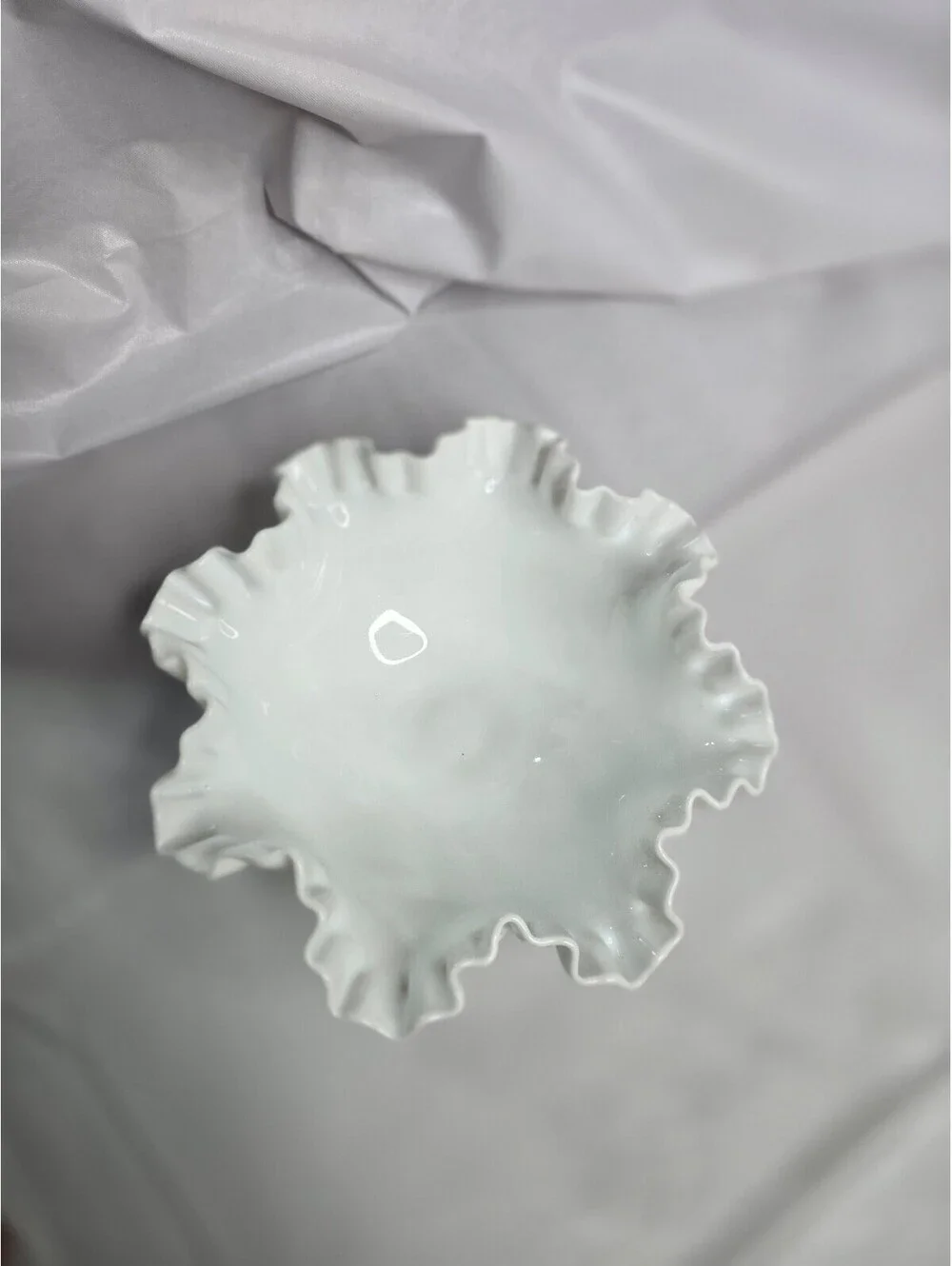 Vintage Fenton White Hobnail Milk Glass 8